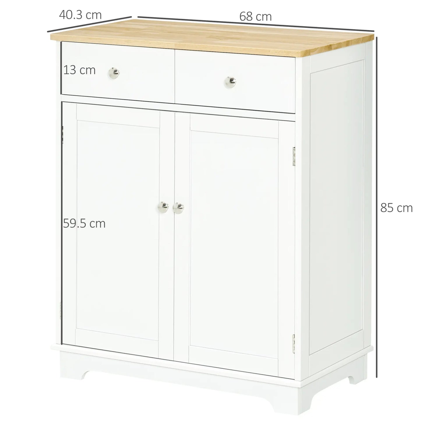 Kitchen Floor Cabinet Side Storage Cupboard Multi-use Sideboard Table - Living with Luxury