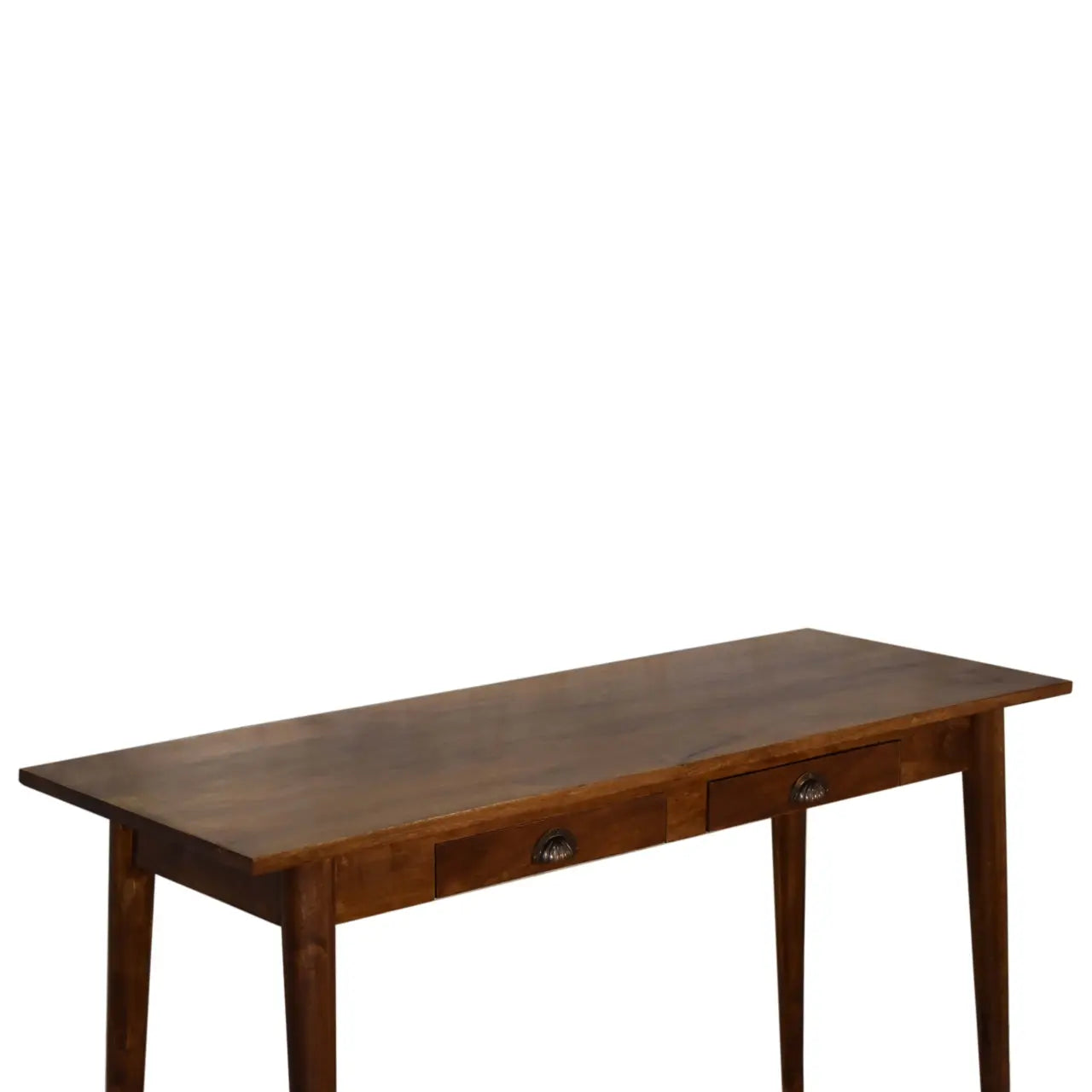2 Drawer Chestnut Writing Desk | Solid Mango Wood for Home Office