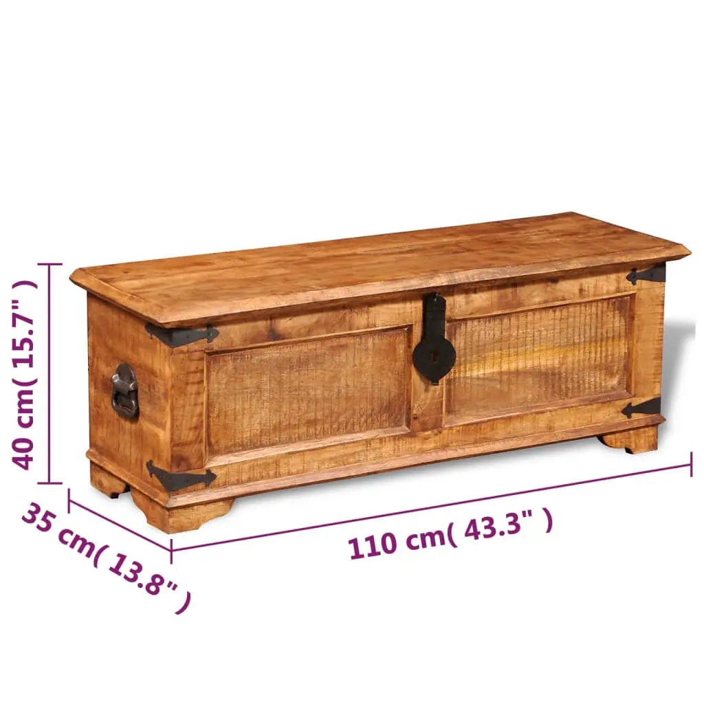 Storage Chest Rough Mango Wood - Living with Luxury