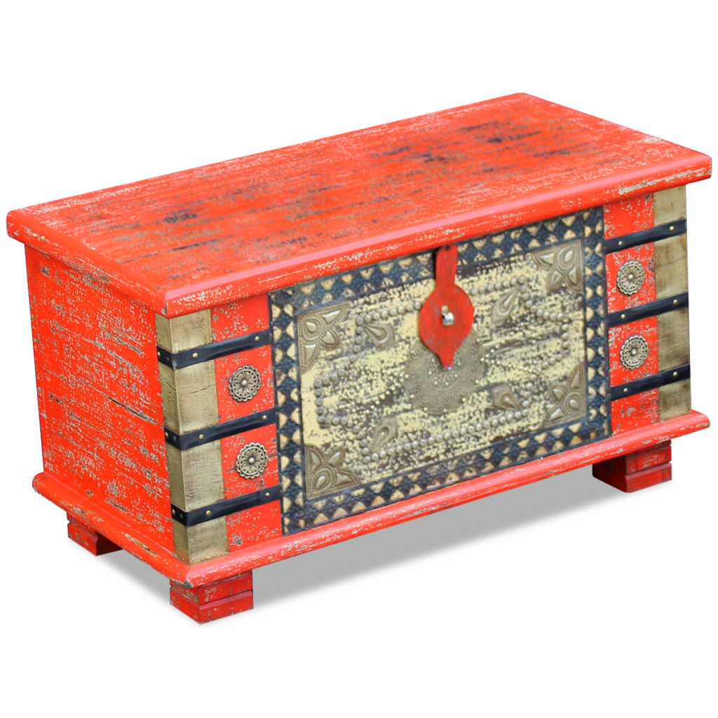 Storage Chest Red Mango Wood Living with Luxury