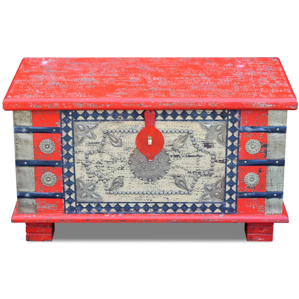 Storage Chest Red Mango Wood Living with Luxury
