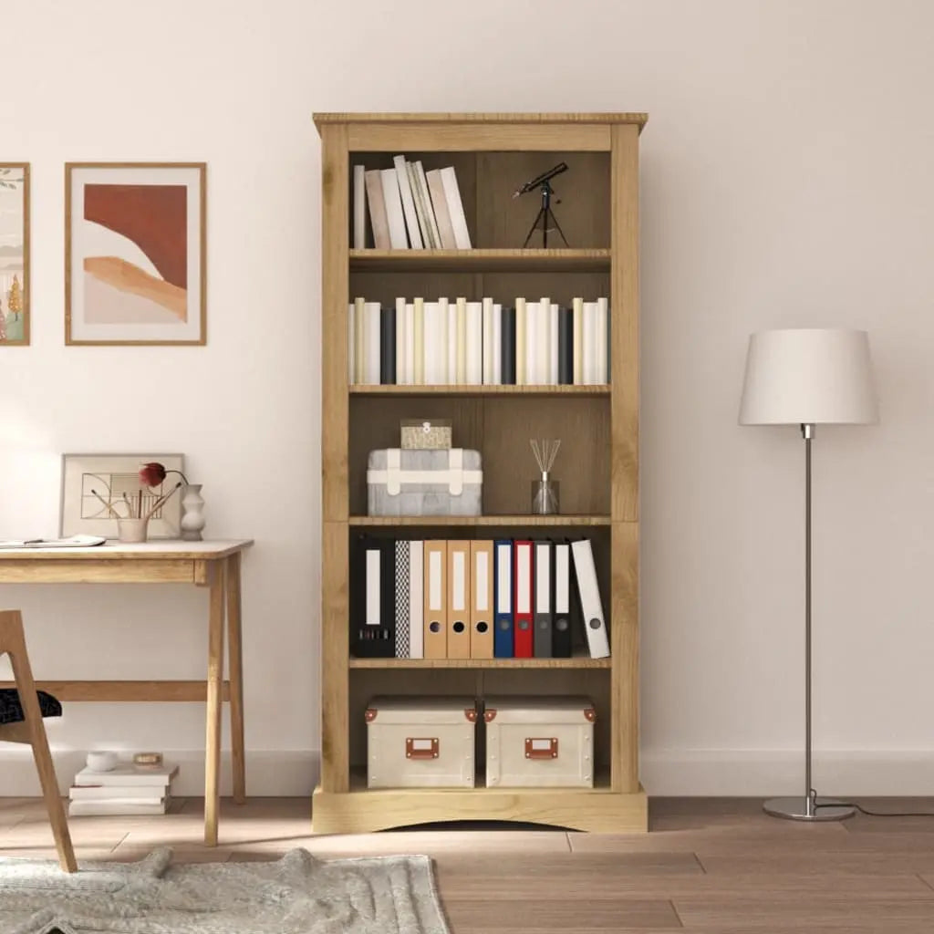 5-Tier Bookcase Mexican Pine Corona Range - Living with Luxury