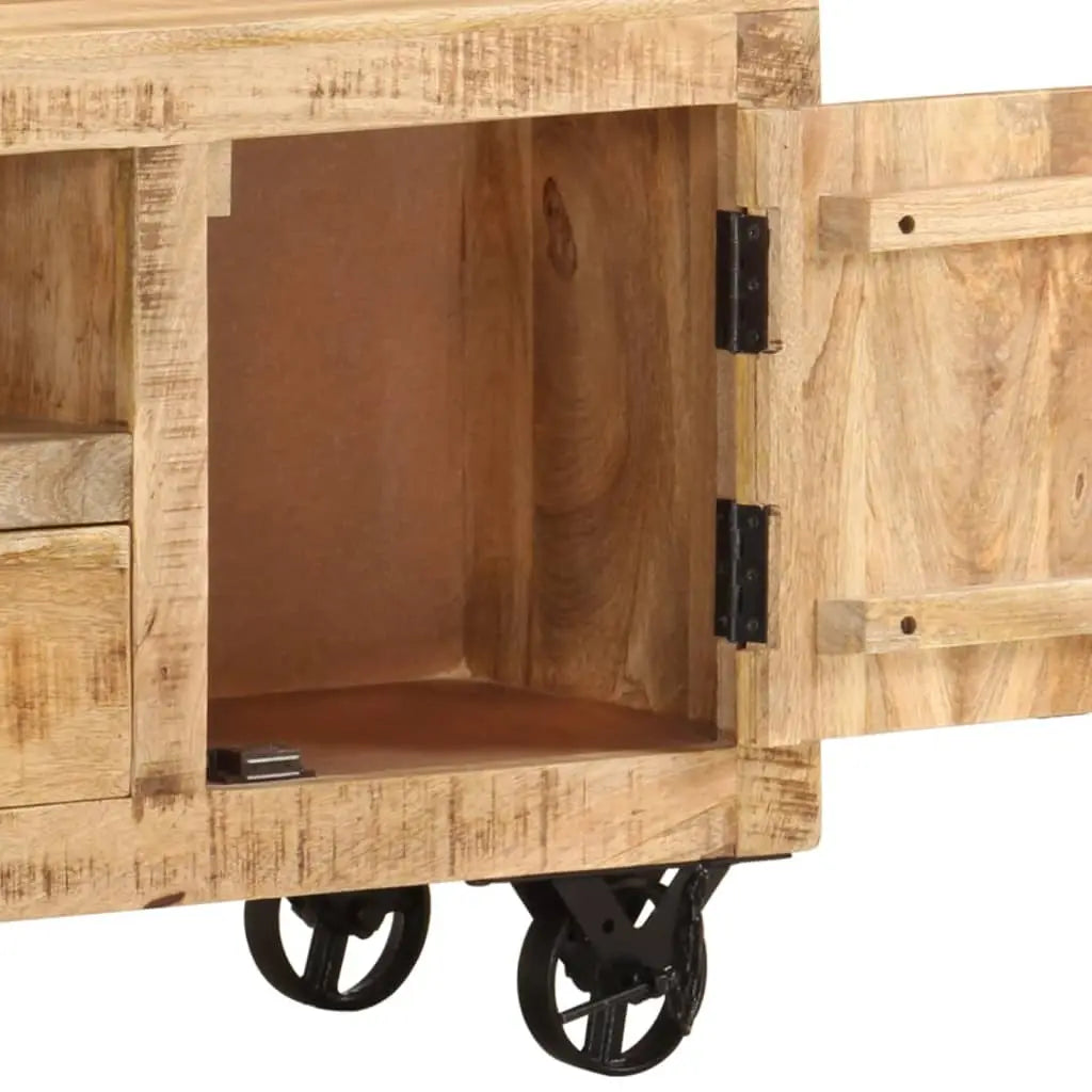 TV Cabinet Rough Mango Wood - Living with Luxury