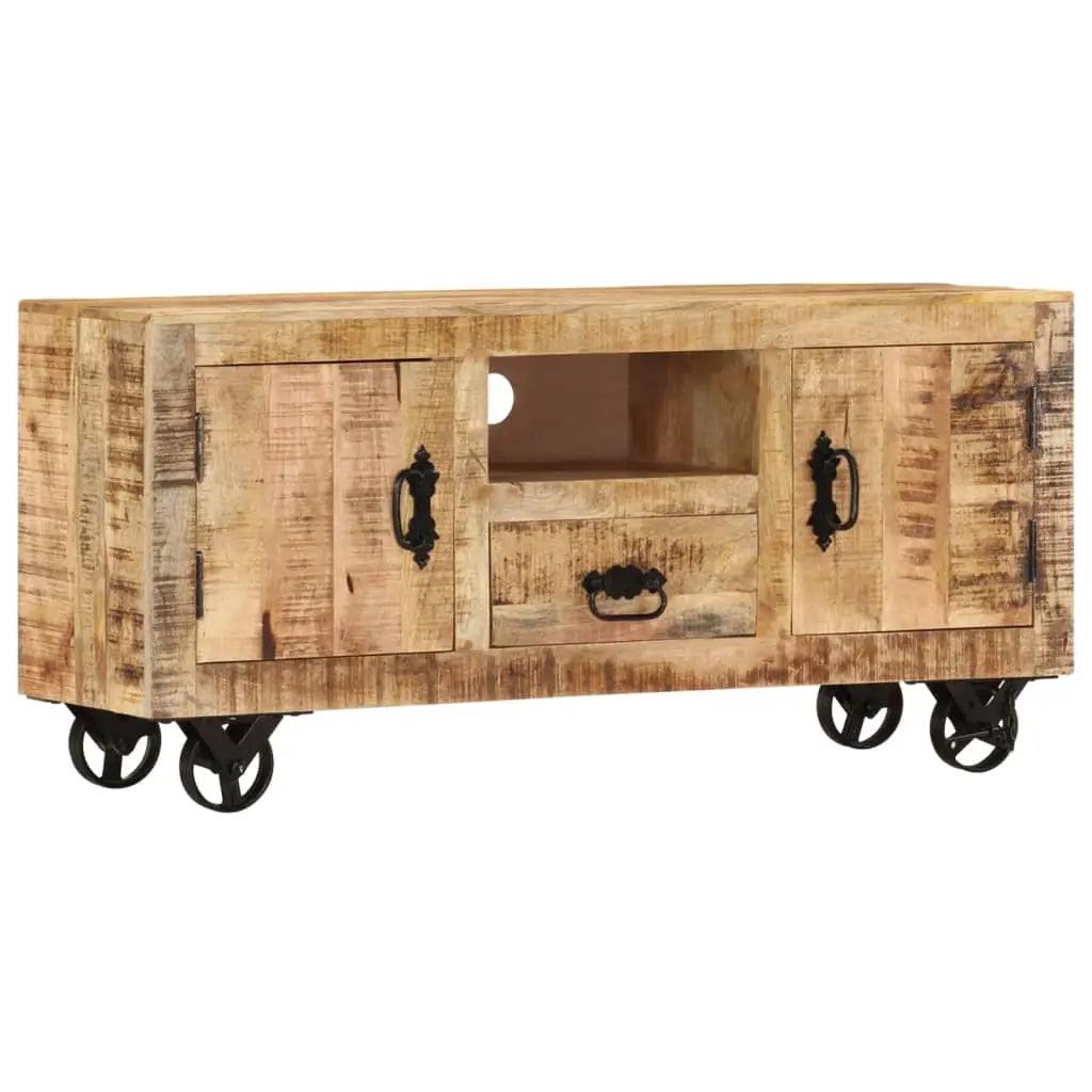 TV Cabinet Rough Mango Wood - Living with Luxury