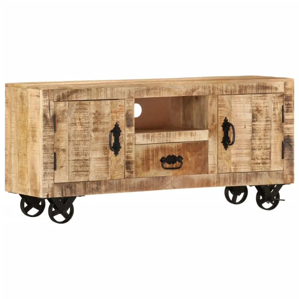TV Cabinet Rough Mango Wood - Living with Luxury