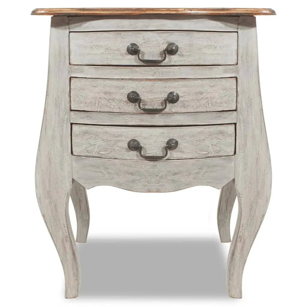 Bedside Cabinet Solid Mahogany Wood - Living with Luxury
