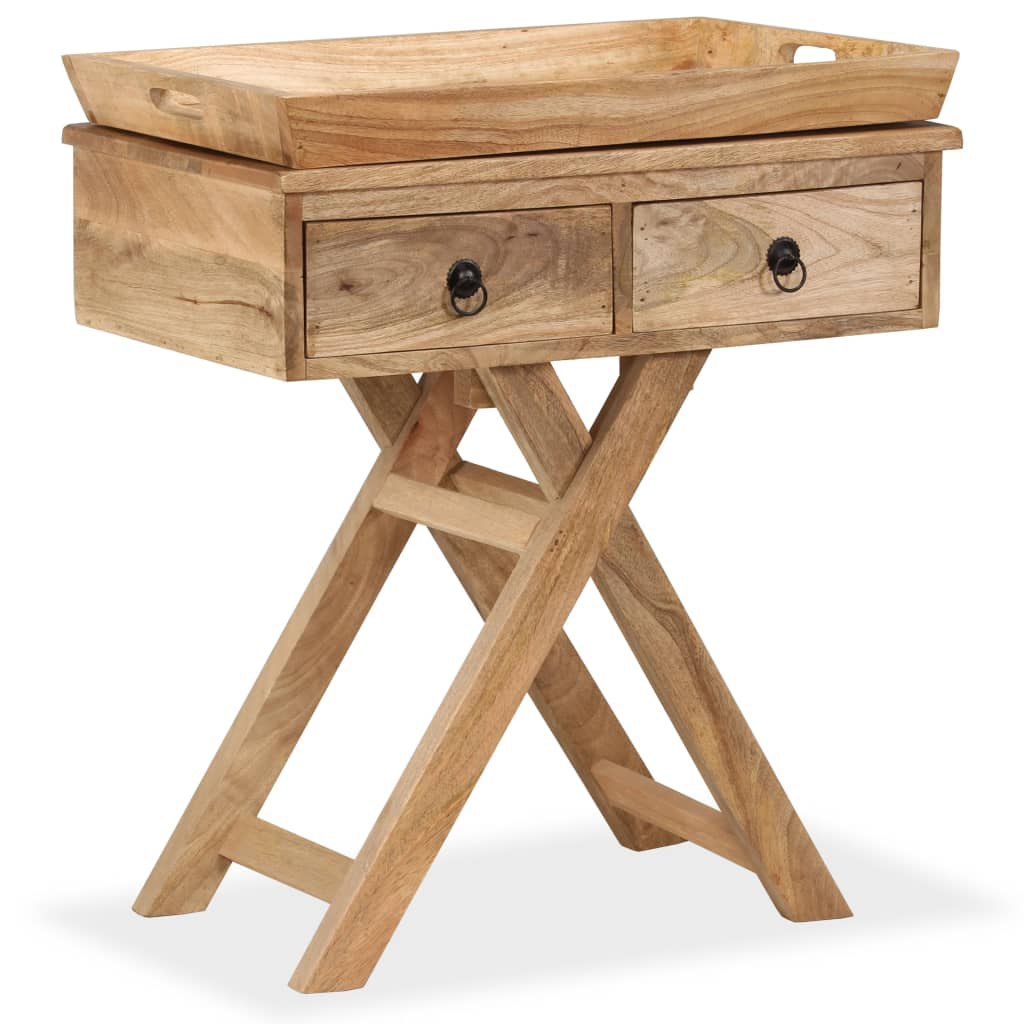 Side Table Solid Mango Wood Living with Luxury