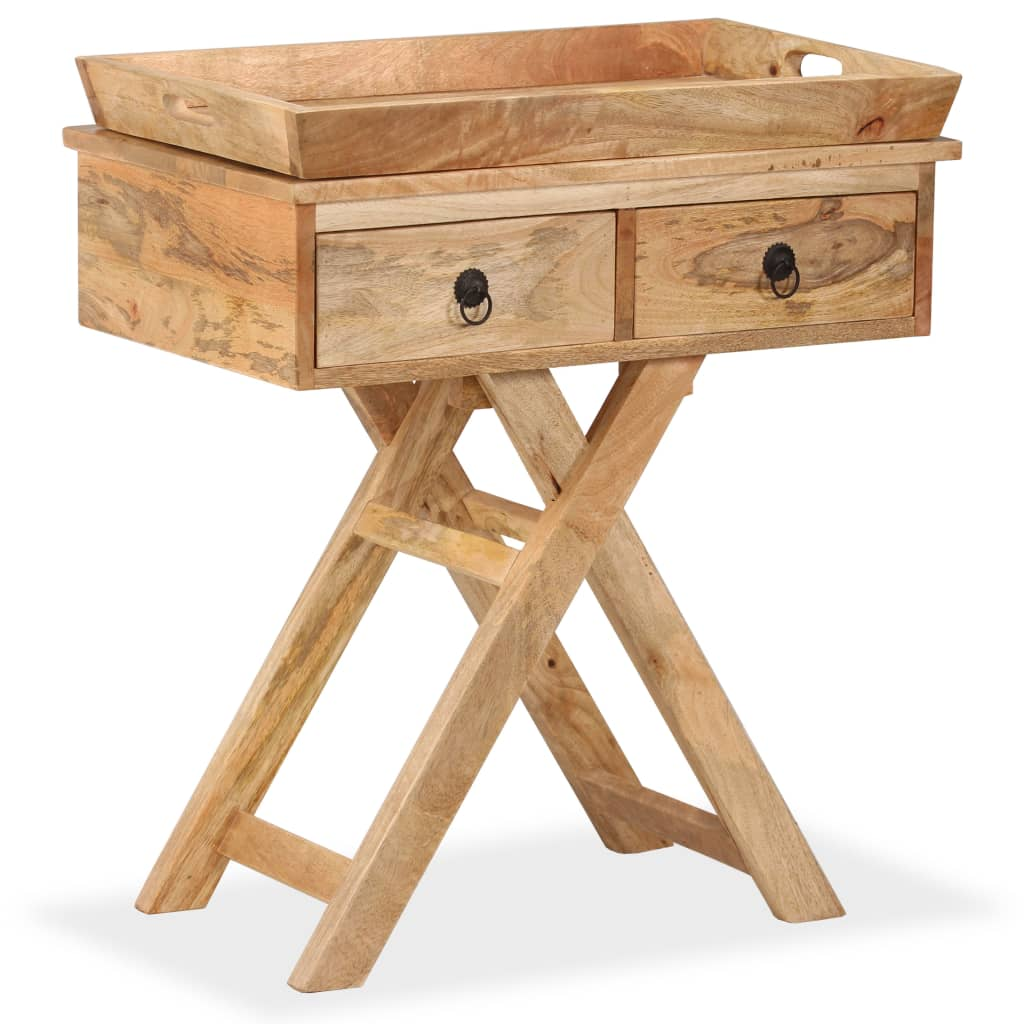 Side Table Solid Mango Wood Living with Luxury