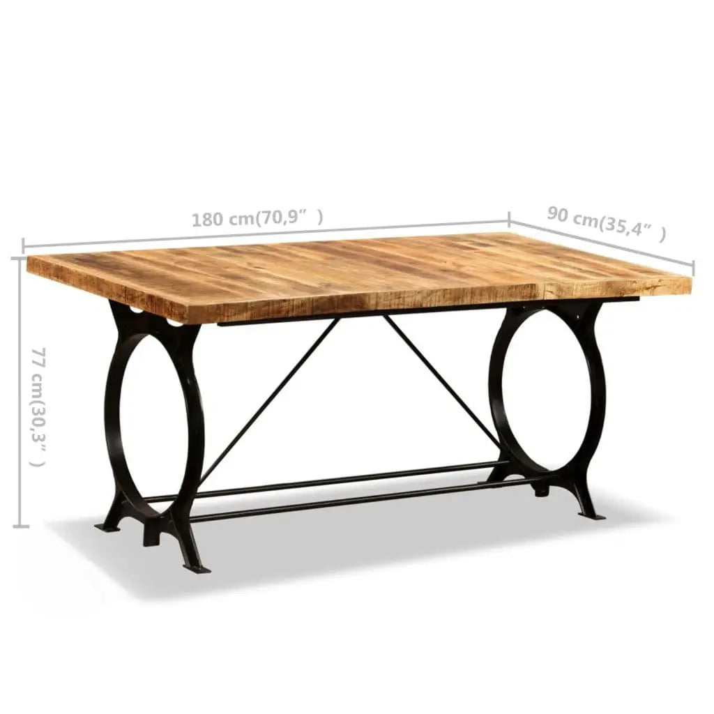 Dining Table Solid Rough Mango Wood 180 cm - Living with Luxury