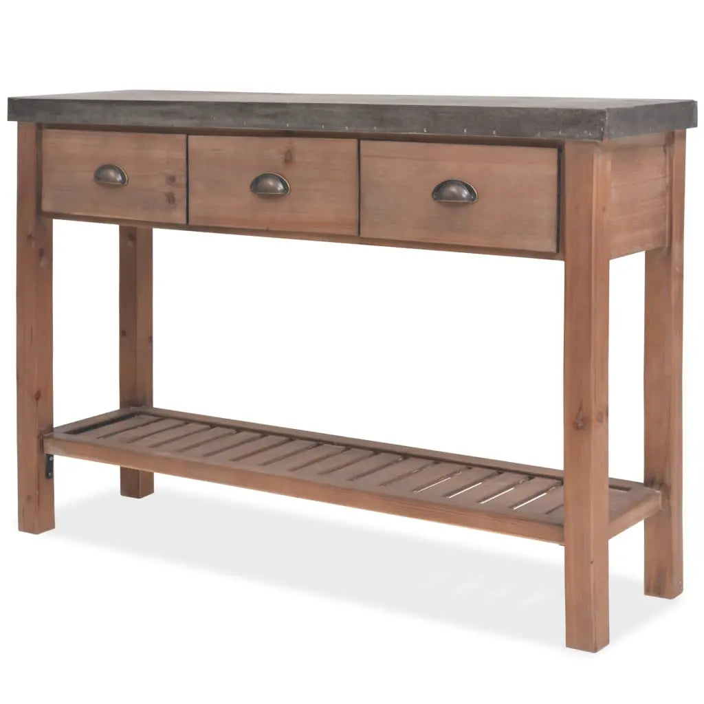 Console Table Solid Fir Wood - Living with Luxury