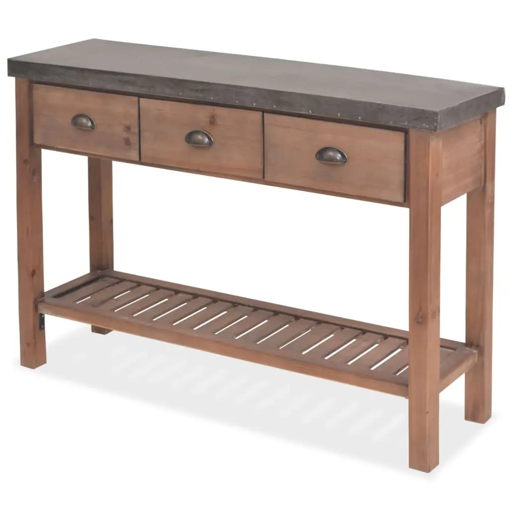 Console Table Solid Fir Wood - Living with Luxury