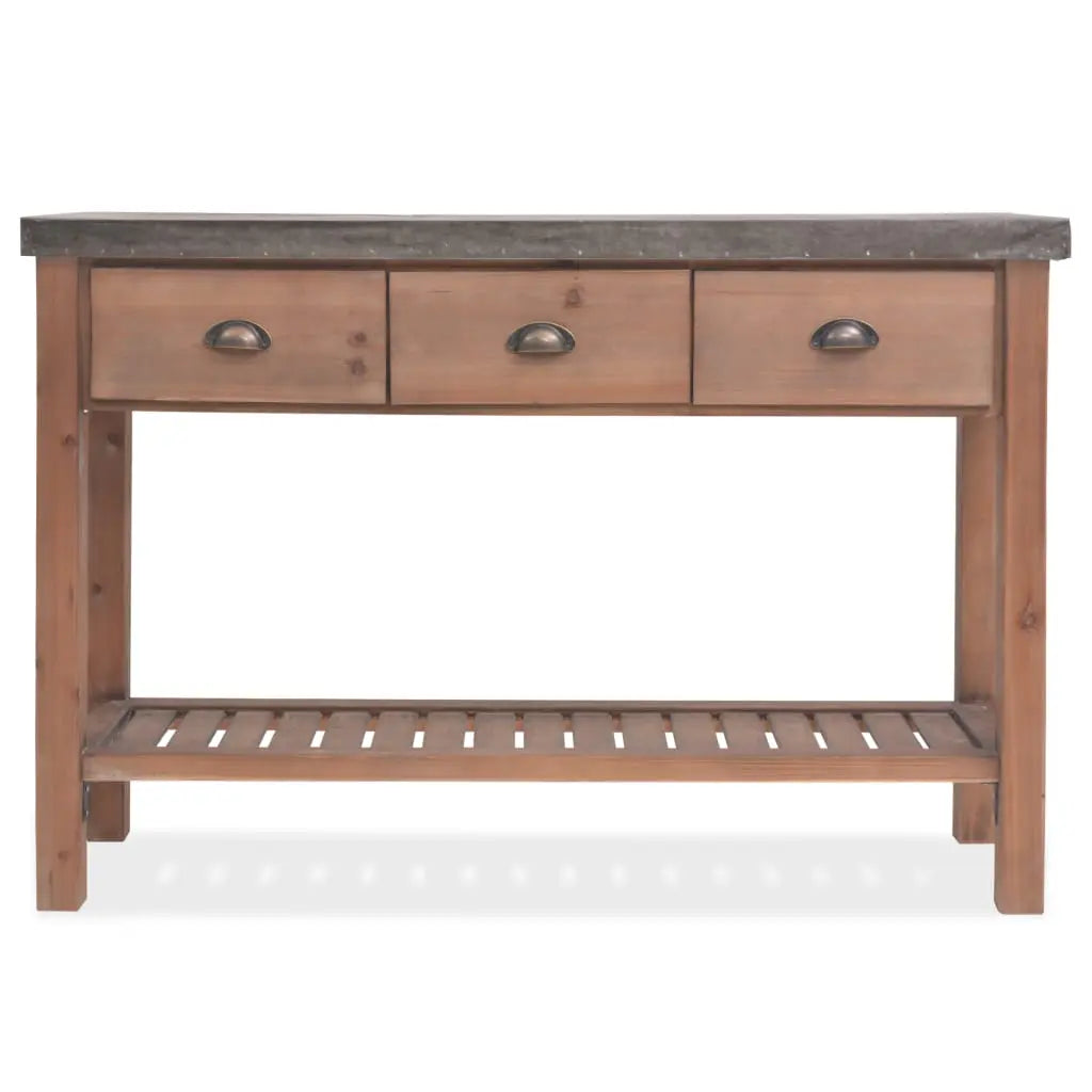 Console Table Solid Fir Wood - Living with Luxury