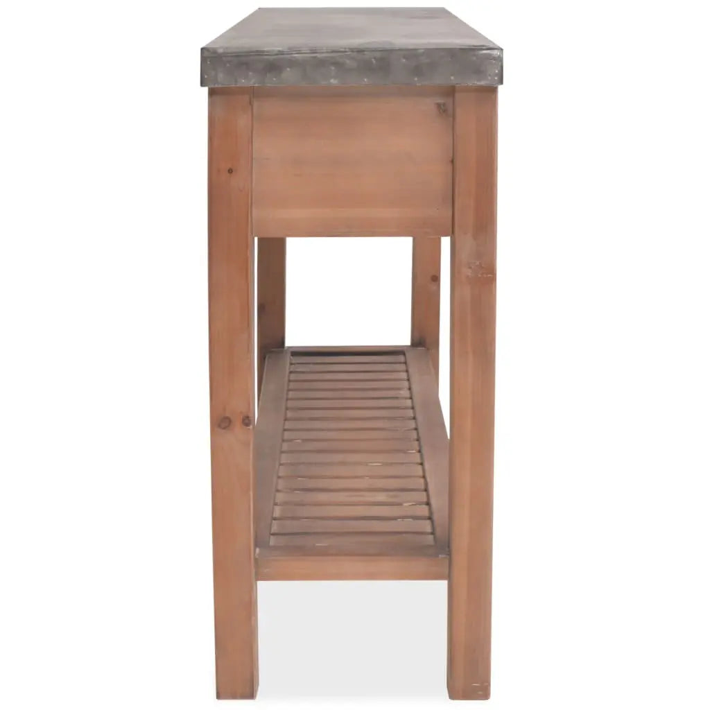 Console Table Solid Fir Wood - Living with Luxury