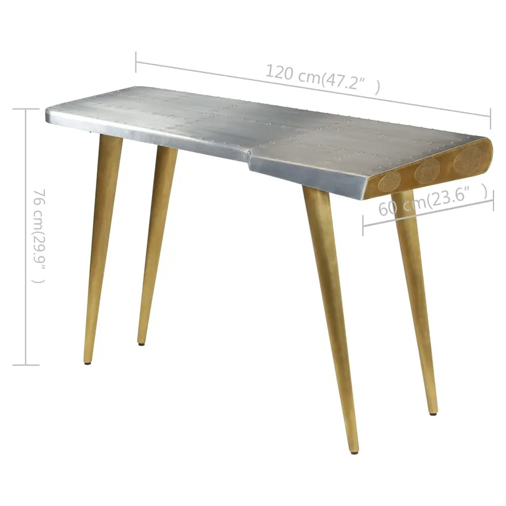 Aviator Writing Desk Vintage Aircraft Airman Style - Living with Luxury