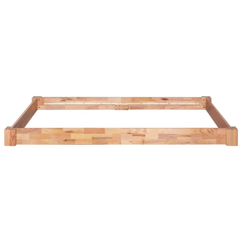 Bed Frame without Mattress Solid Oak Wood - Living with Luxury