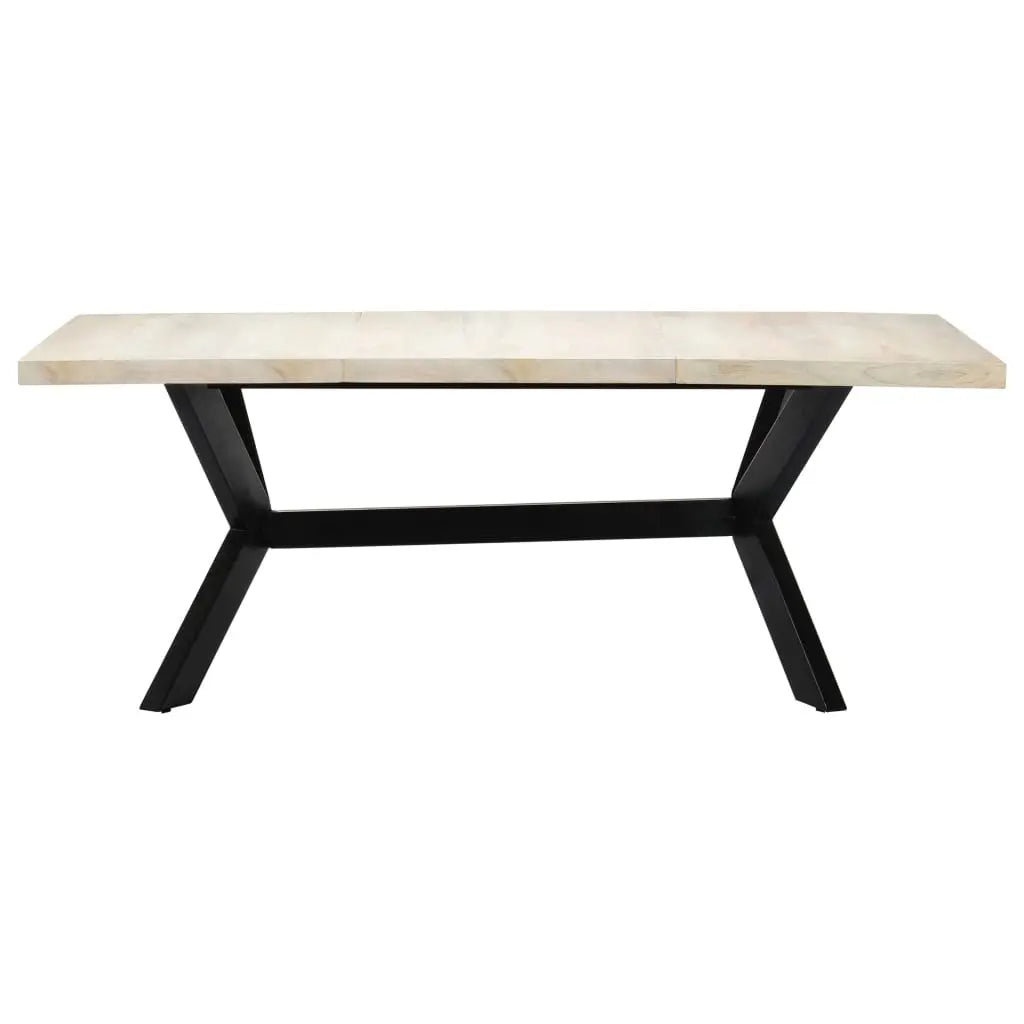 Dining Table White Solid Mango Wood - Living with Luxury