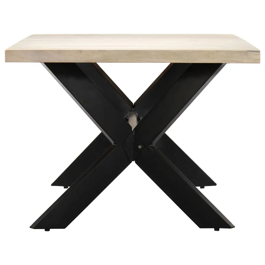 Dining Table White Solid Mango Wood - Living with Luxury