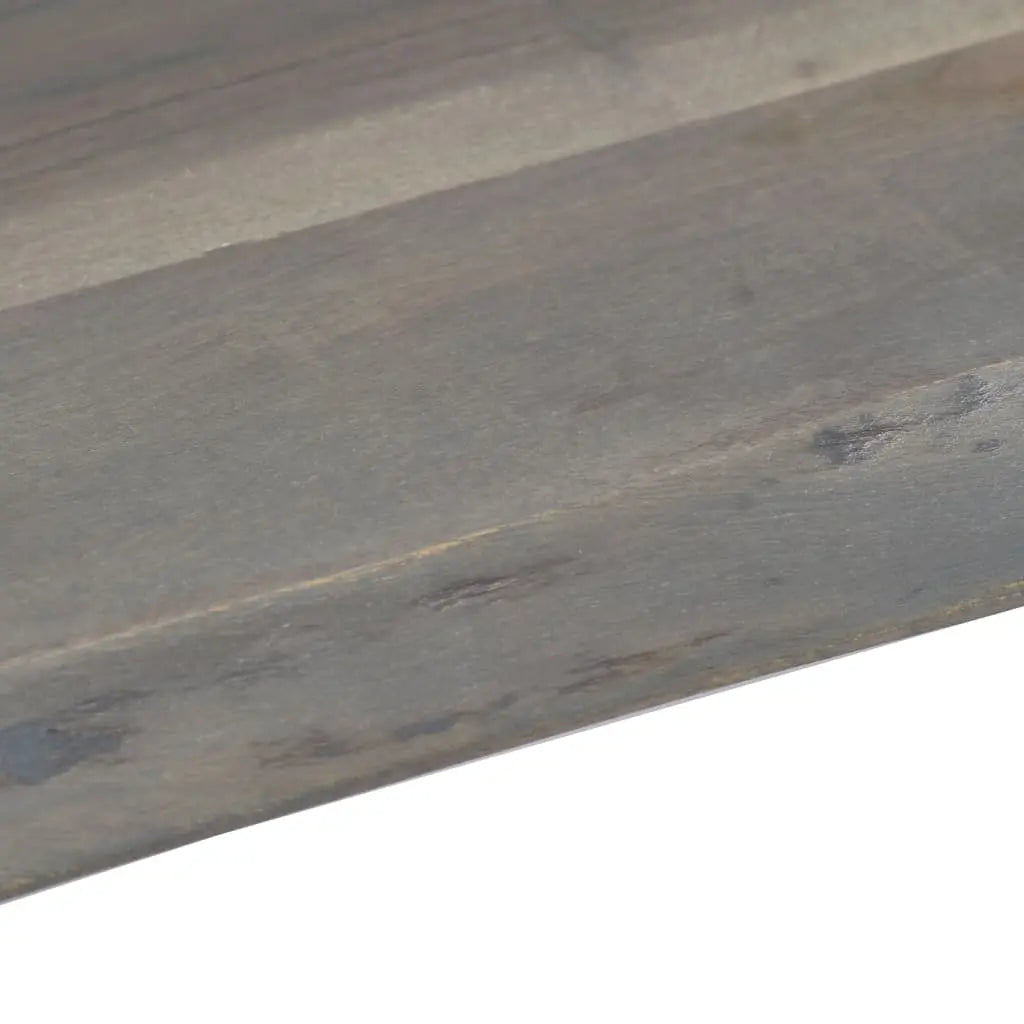Coffee Table with Live Edges Grey Solid Acacia Wood - Living with Luxury