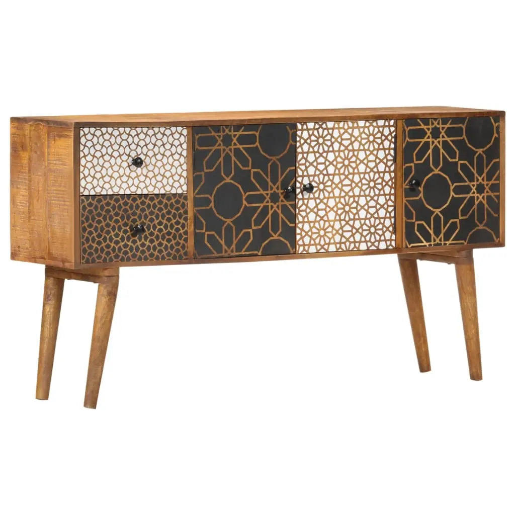 Sideboard with Printed Pattern Solid Mango Wood - Living with Luxury
