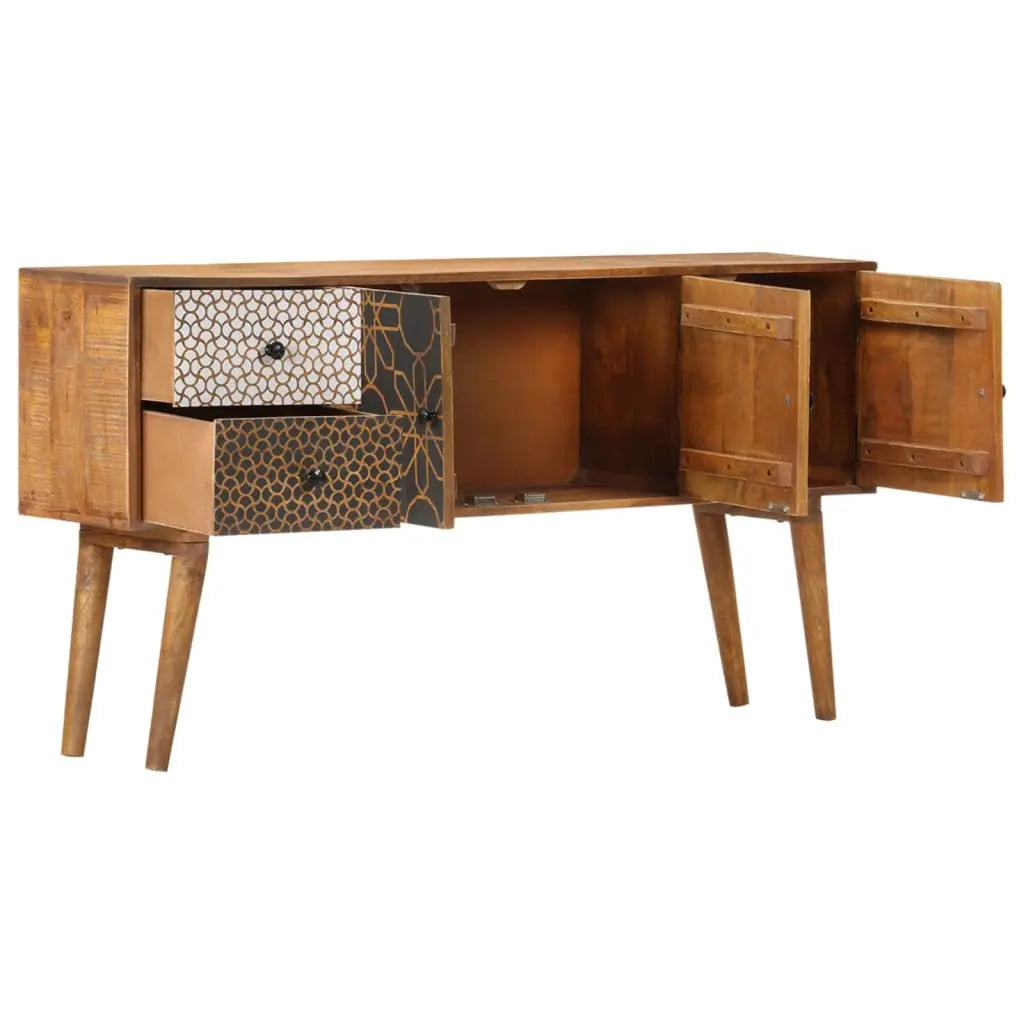 Sideboard with Printed Pattern Solid Mango Wood - Living with Luxury