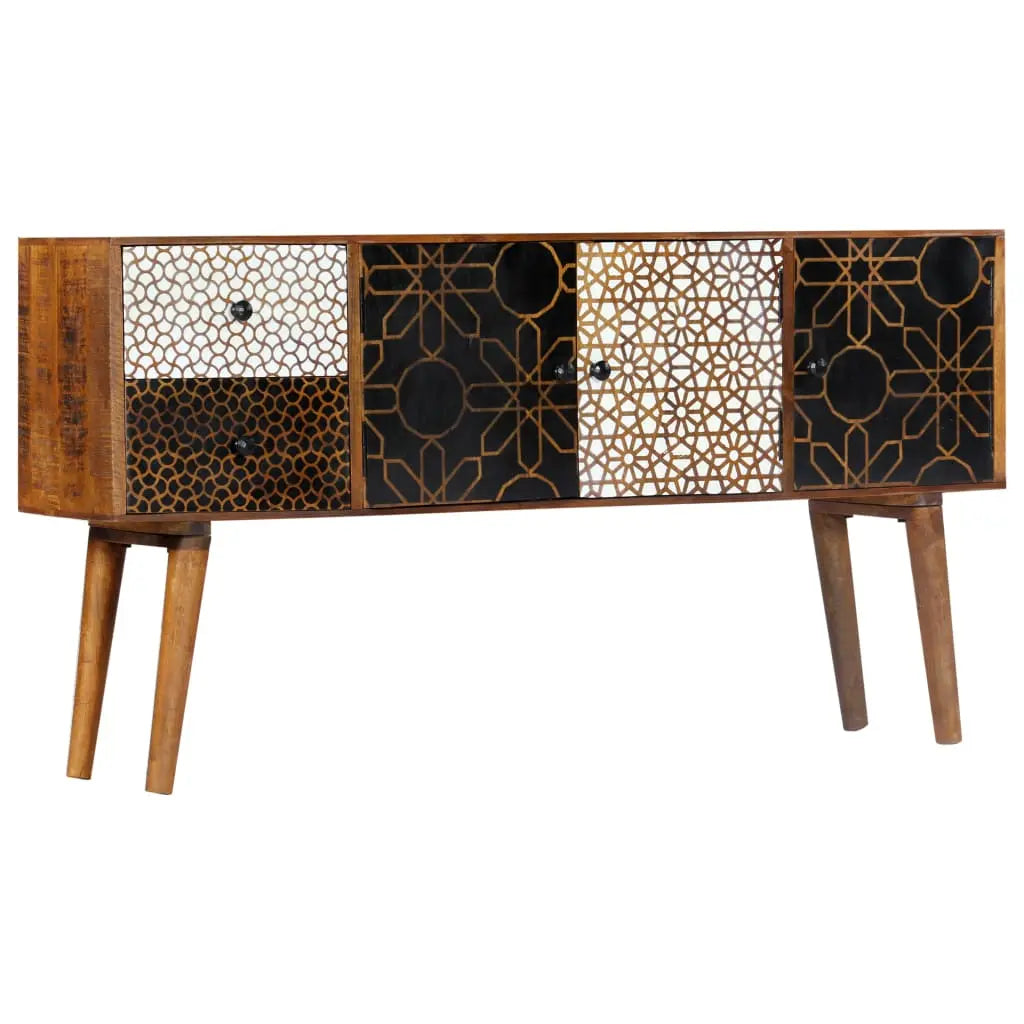 Sideboard with Printed Pattern Solid Mango Wood - Living with Luxury