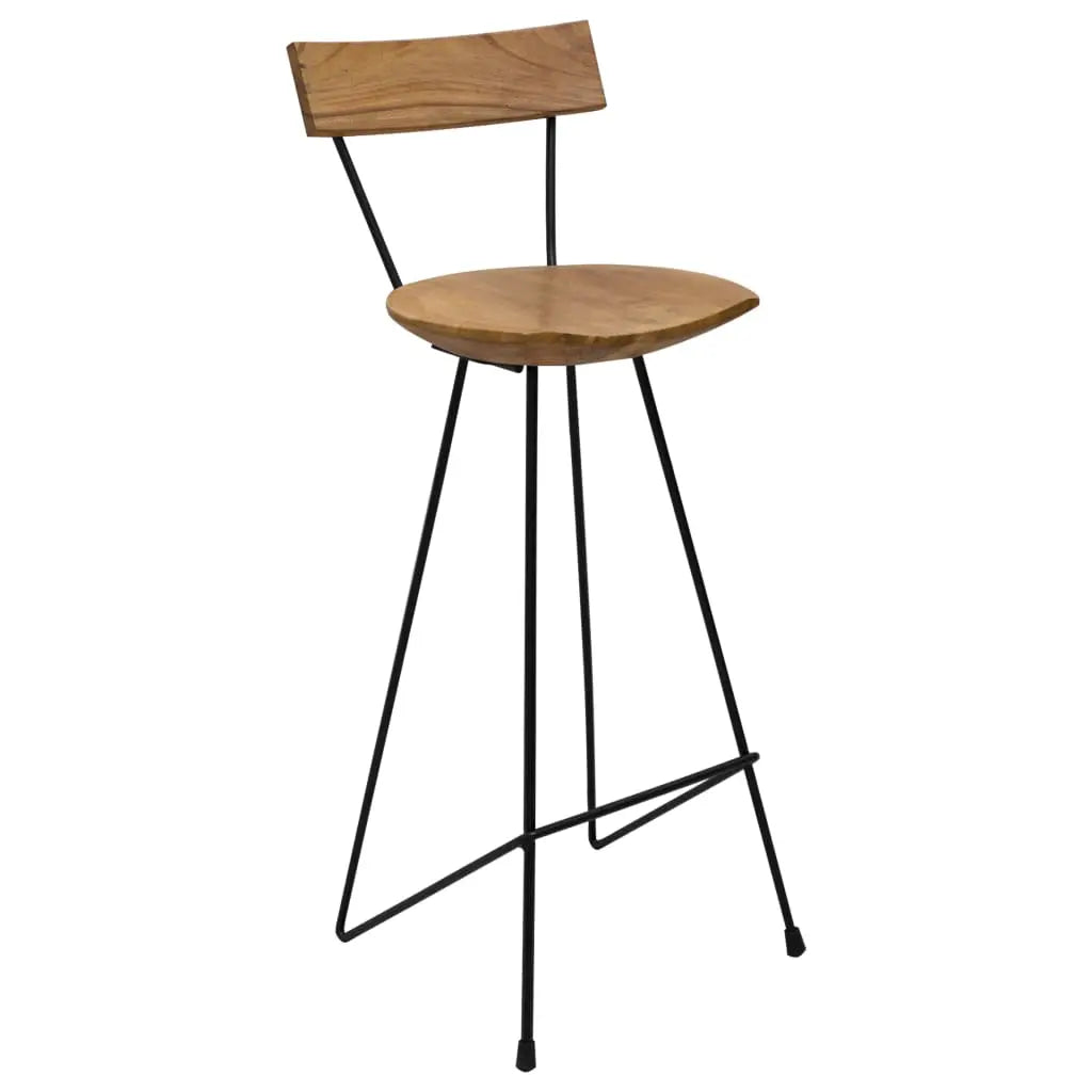 Bar Stools 2 pcs Solid Teak Wood - Living with Luxury