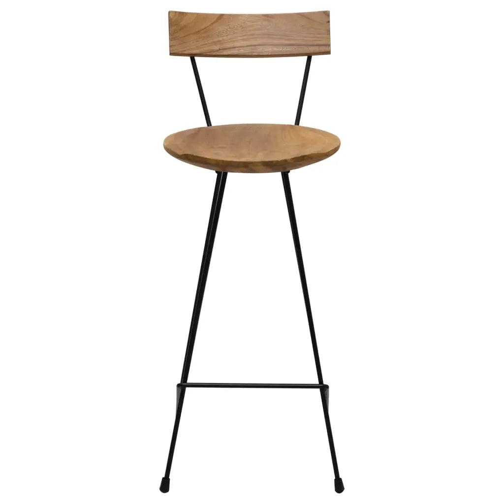 Bar Stools 2 pcs Solid Teak Wood - Living with Luxury
