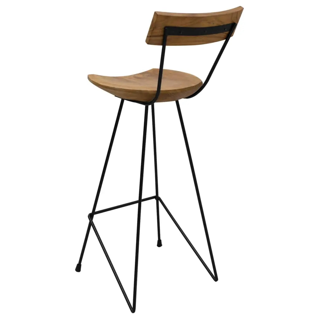 Bar Stools 2 pcs Solid Teak Wood - Living with Luxury