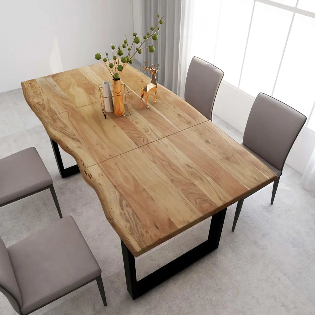 Dining Table Solid Acacia Wood - Living with Luxury