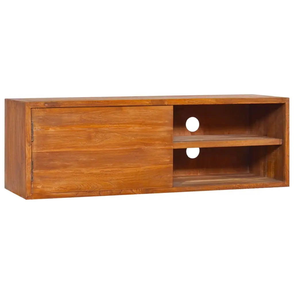 Wall-mounted TV Cabinet Solid Teak Wood - Living with Luxury