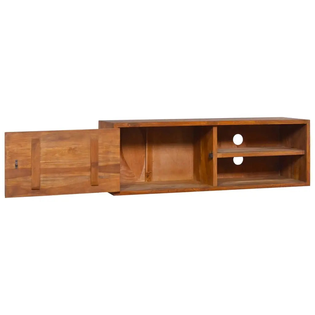 Wall-mounted TV Cabinet Solid Teak Wood - Living with Luxury
