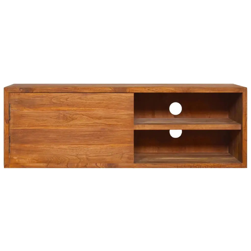 Wall-mounted TV Cabinet Solid Teak Wood - Living with Luxury