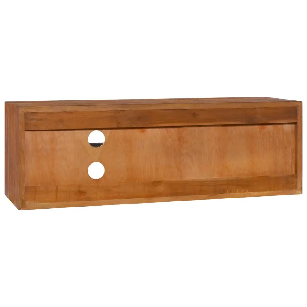 Wall-mounted TV Cabinet Solid Teak Wood - Living with Luxury