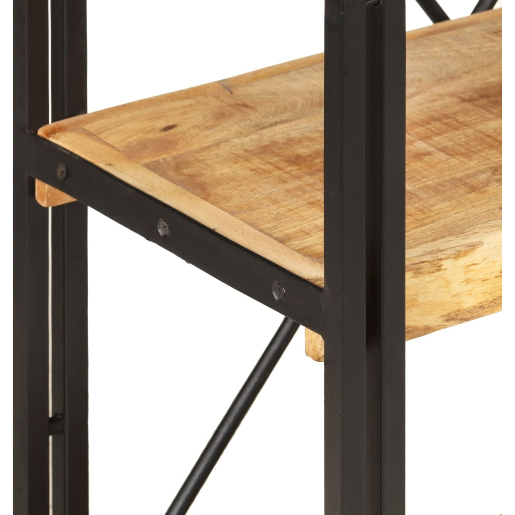 3-Tier Bookcase Solid Mango Wood Living with Luxury