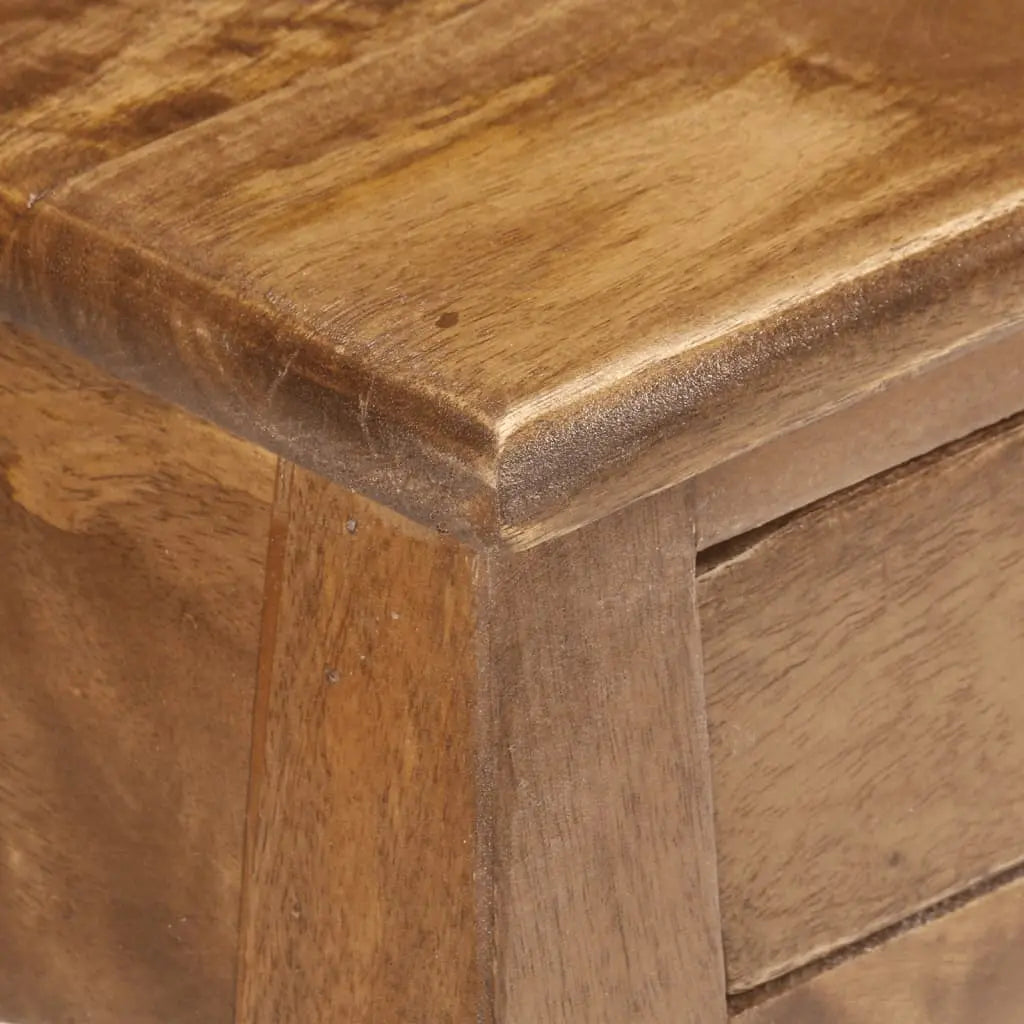 Bed Cabinet Solid Mango Wood - Living with Luxury
