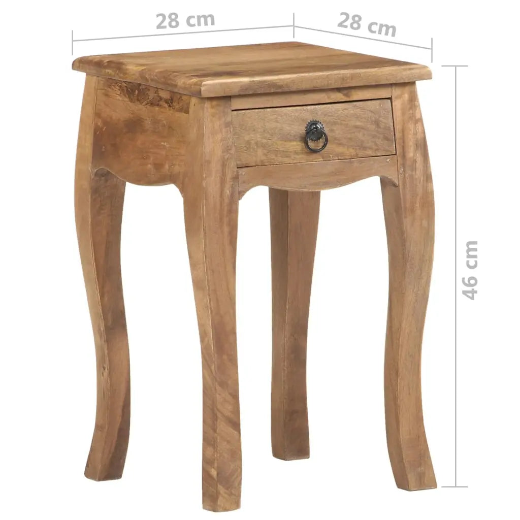 Bed Cabinet Solid Mango Wood - Living with Luxury