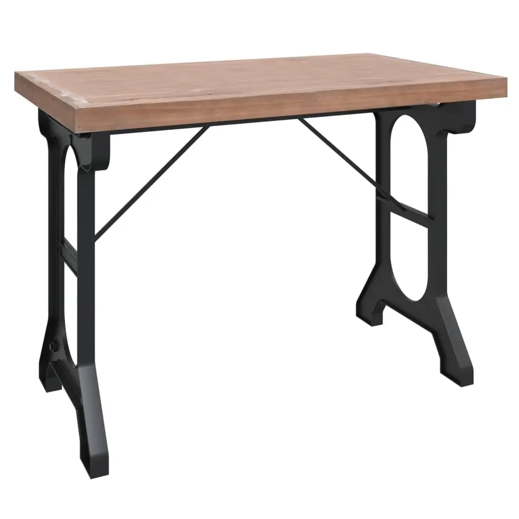 Dining Table Solid Wood Fir and Iron - Living with Luxury