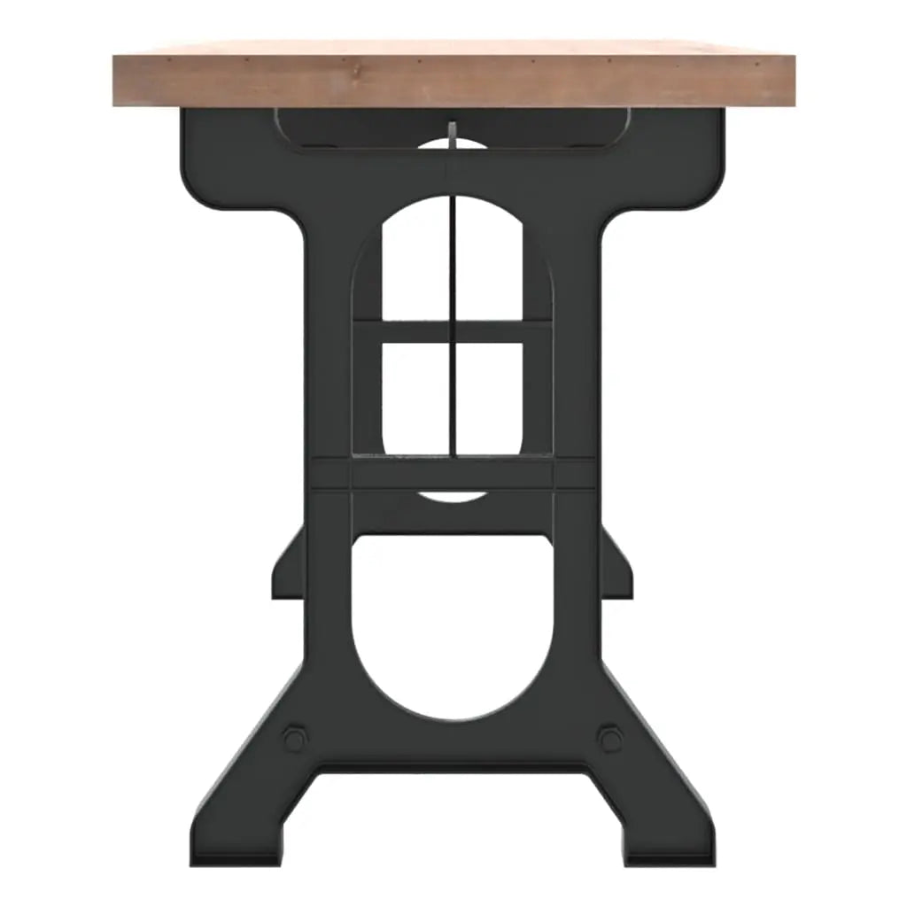 Dining Table Solid Wood Fir and Iron - Living with Luxury