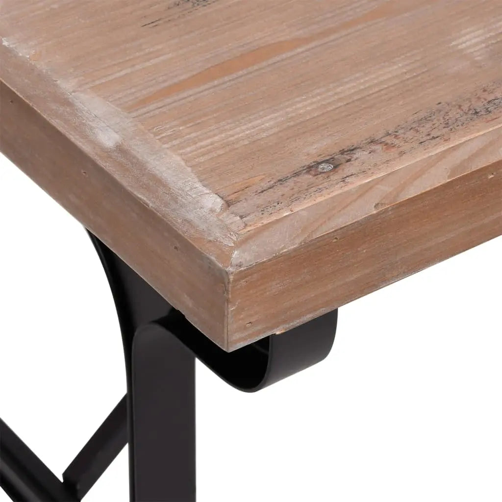 Dining Table Solid Wood Fir and Iron - Living with Luxury