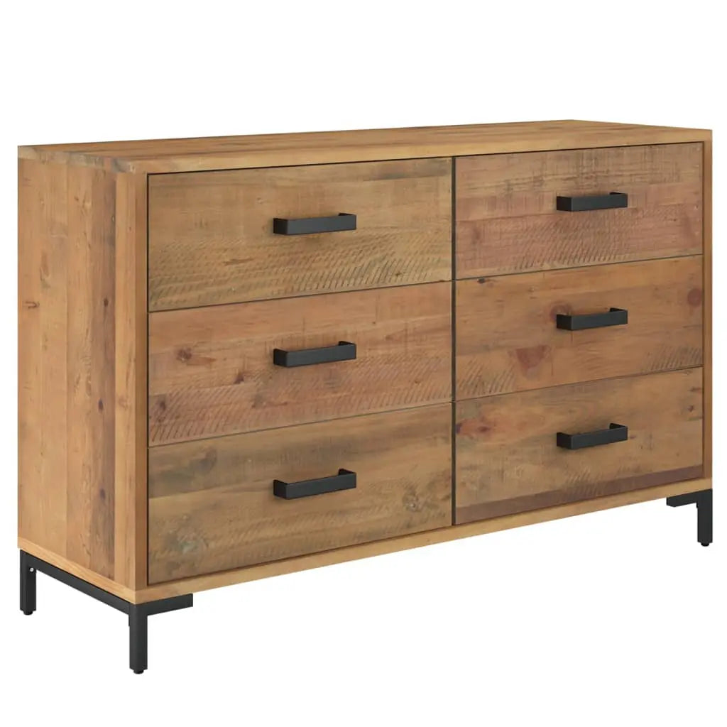 Sideboard Brown Solid Pinewood - Living with Luxury
