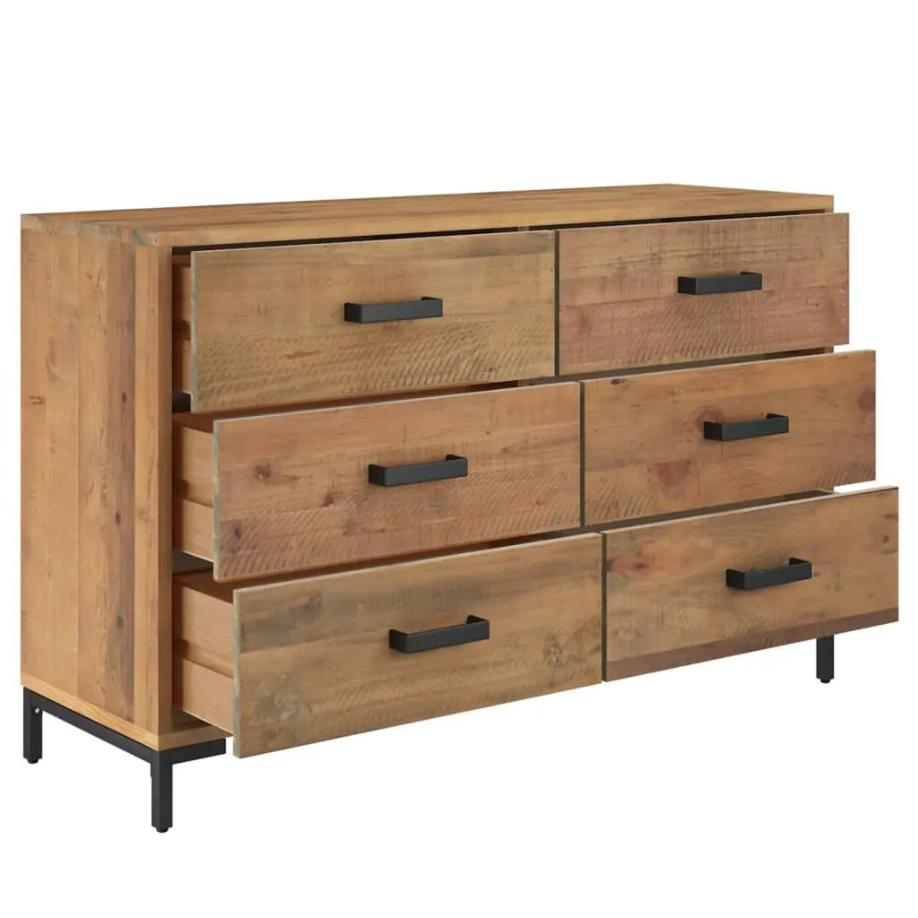 Sideboard Brown Solid Pinewood - Living with Luxury