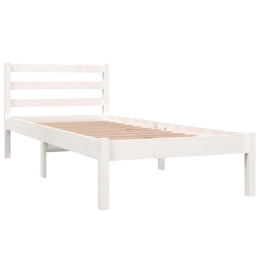 Bed Frame without Mattress White Small Single - Living with Luxury