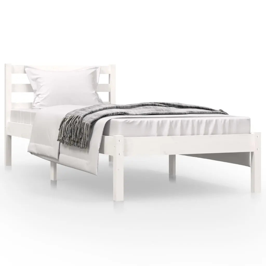 Bed Frame without Mattress White Small Single - Living with Luxury