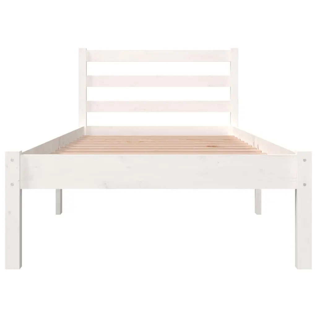 Bed Frame without Mattress White Small Single - Living with Luxury