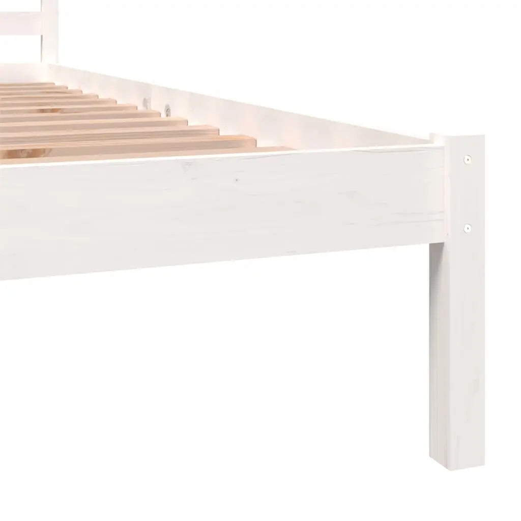 Bed Frame without Mattress White Small Single - Living with Luxury