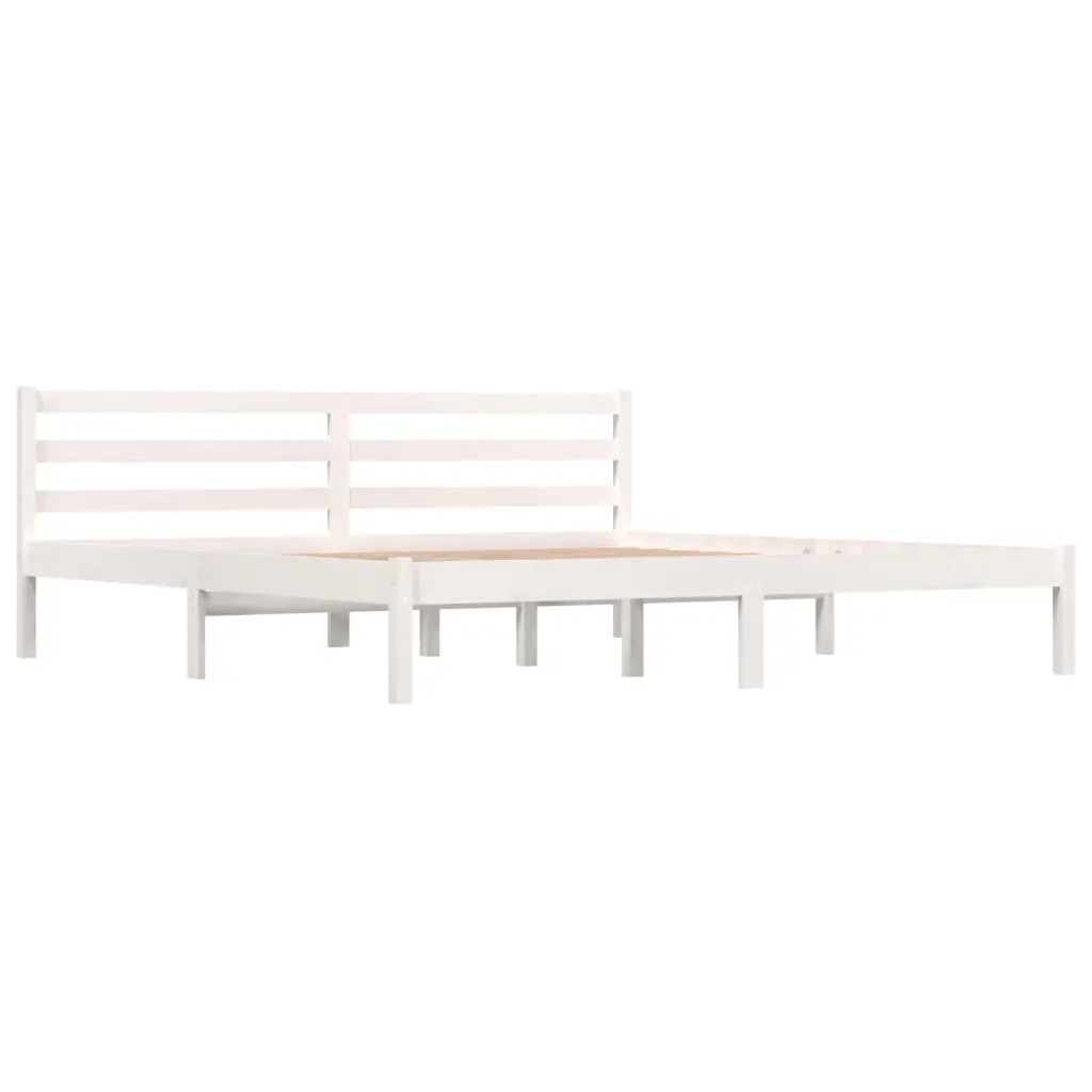 Bed Frame without Mattress White Super King Size - Living with Luxury