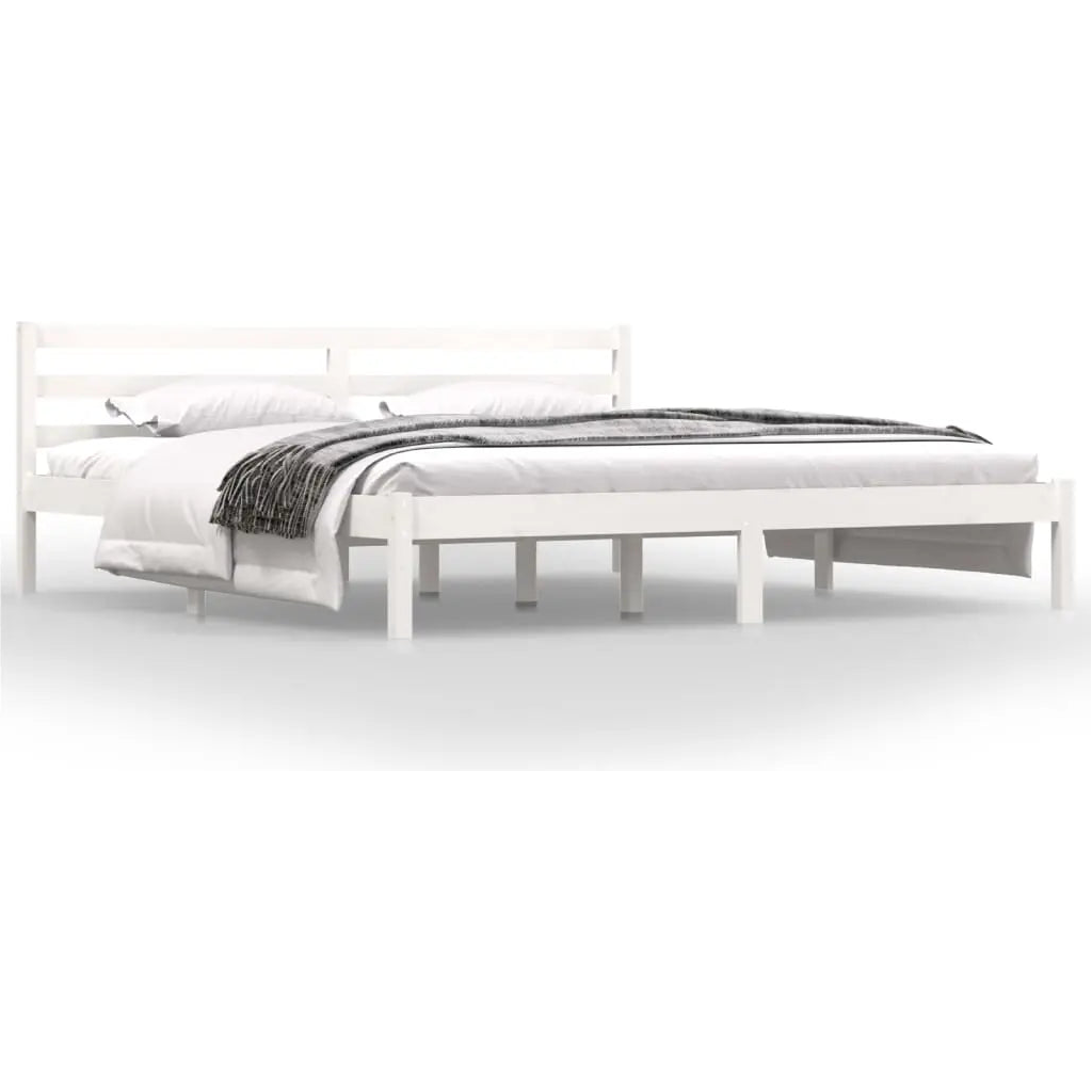 Bed Frame without Mattress White Super King Size - Living with Luxury