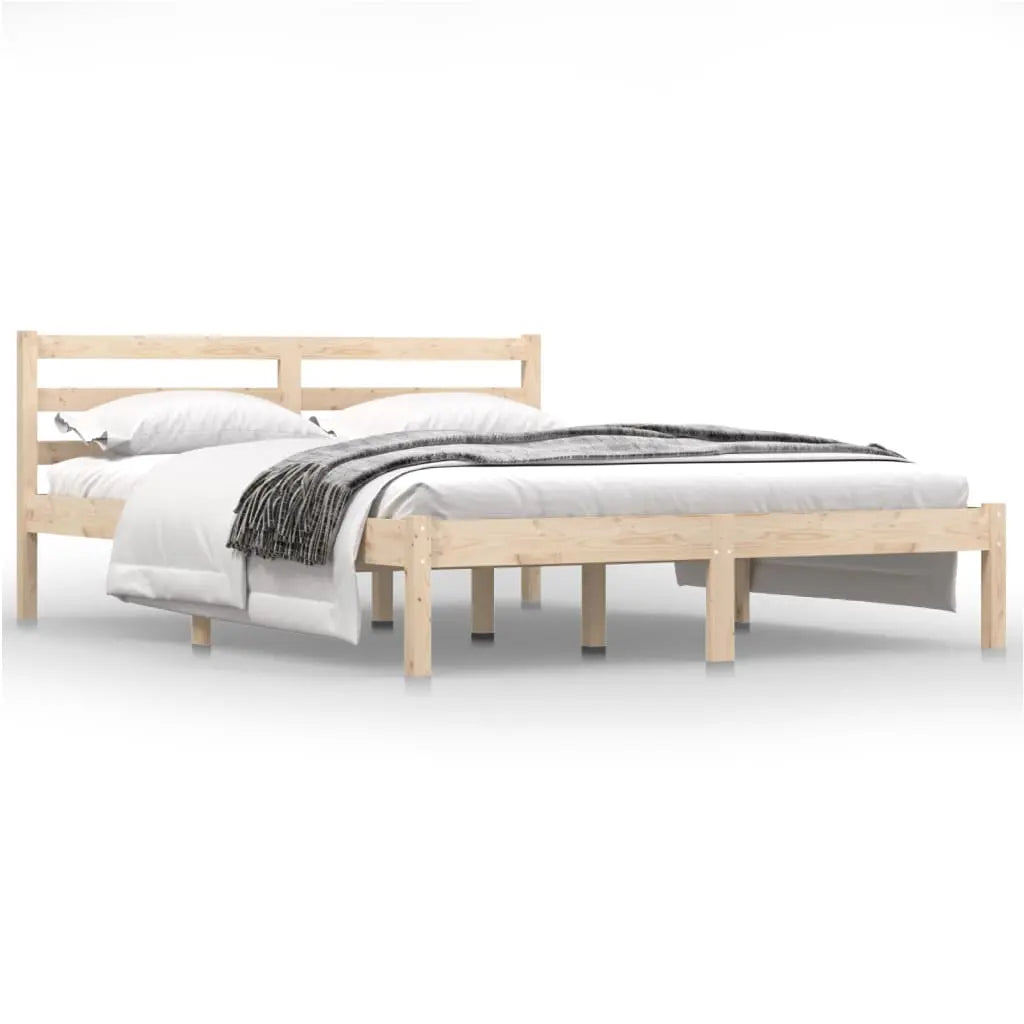 Bed Frame without Mattress Solid Wood Pine - Living with Luxury
