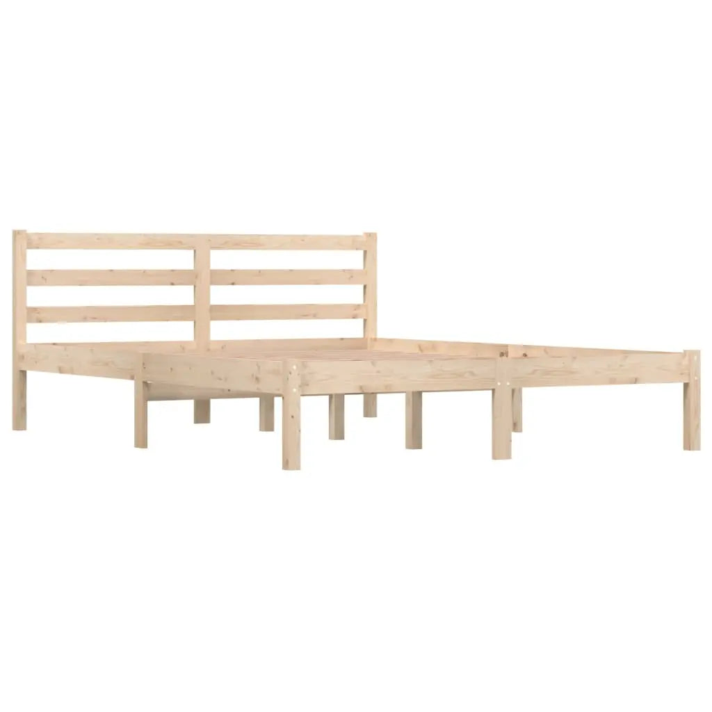 Bed Frame without Mattress Solid Wood Pine - Living with Luxury
