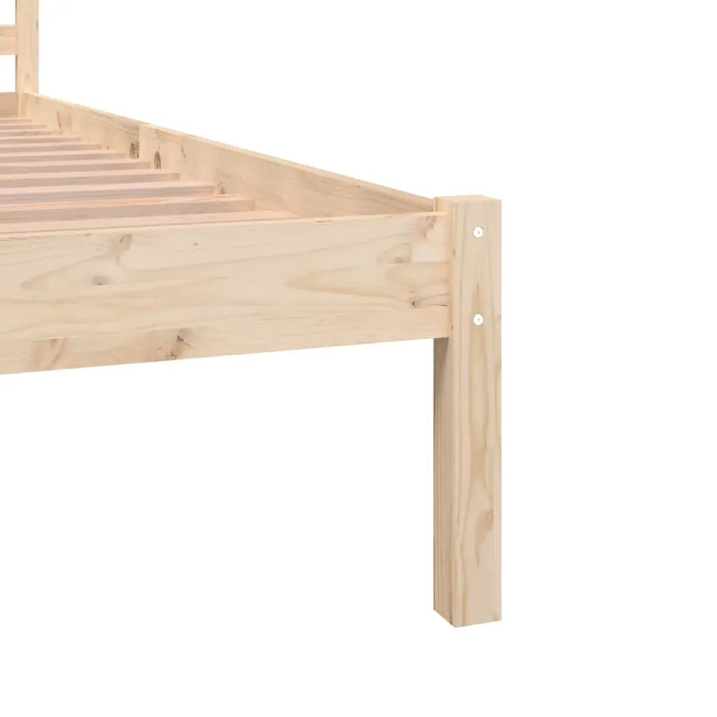 Bed Frame without Mattress Solid Wood Pine - Living with Luxury